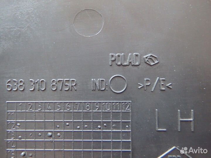 Новый Пыльник двигателя левый Almera G15 Sandero