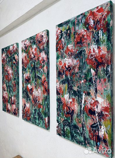 Продам картину. Триптих «Flower composition 0.3
