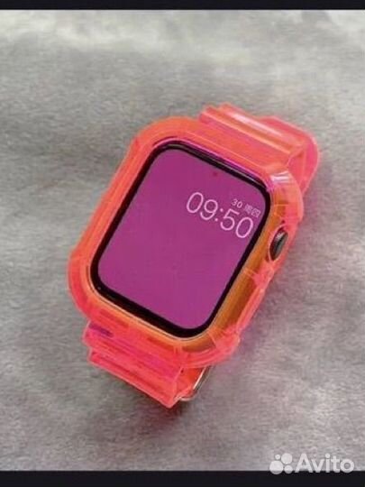 Силиконовые прозрачны ремешки для Apple Watch