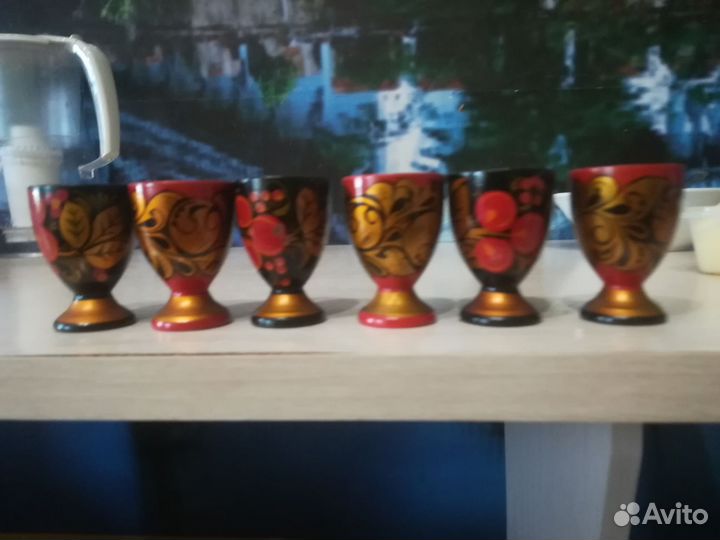 Рюмка дерево хохлома СССР