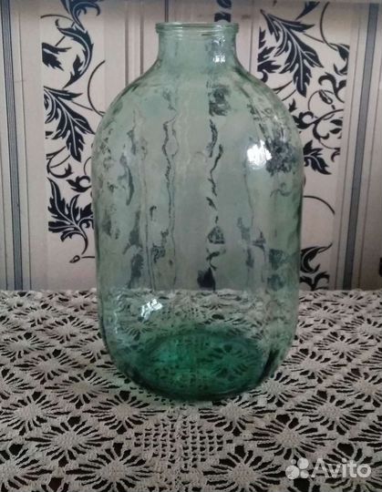 Бутыль стеклянный для вина, 10л, СССР