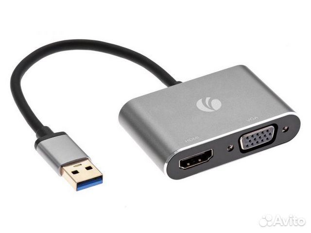 Кабель-переходник USB 3.0 (Am) / hdmi(f) +VGA(f)