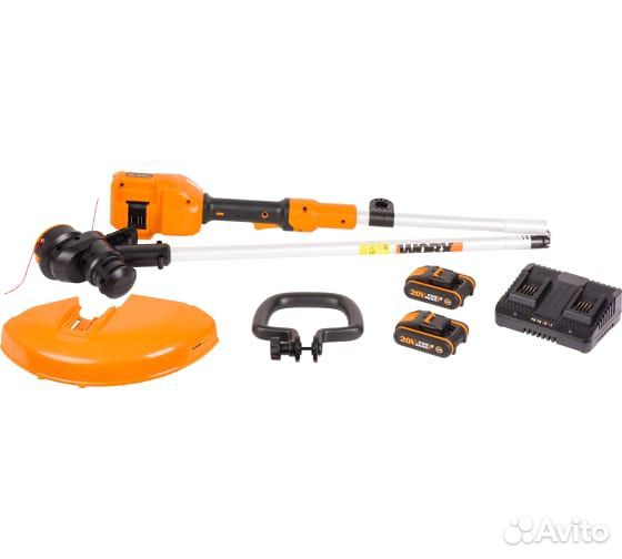 Триммер аккумуляторный worx WG183E 40V 2,0Ач