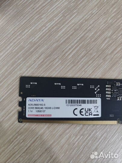 Оперативная память adata ddr5