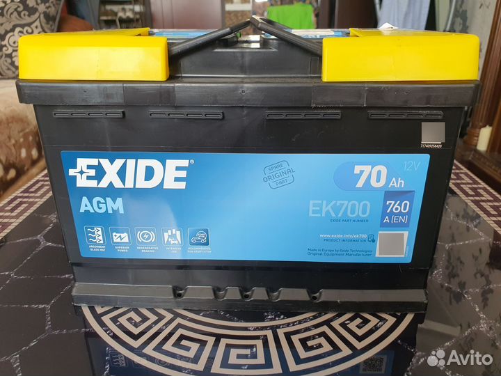 АКБ (аккумулятор) автомобильный Exide AGM EK700