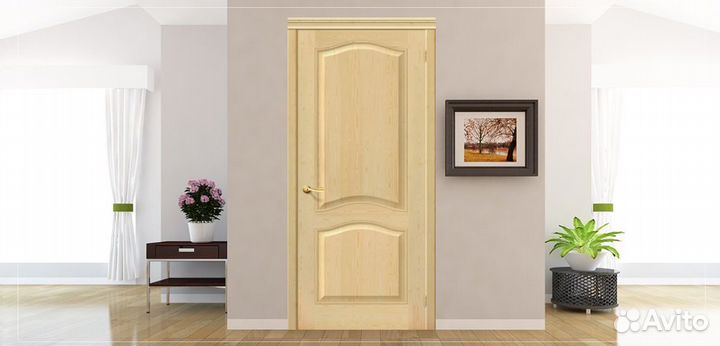 Двери межкомнатные М7. Массив. Без отделки