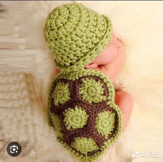 Вязаный костюм черепашки