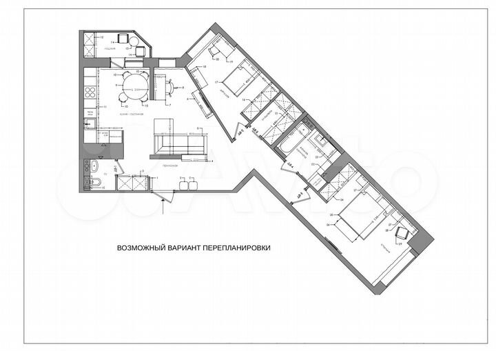 2-к. квартира, 76,5 м², 15/20 эт.