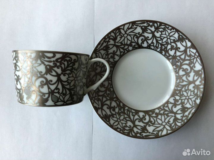 Лимож Французский лиможский фарфор Чашка с блюдцем