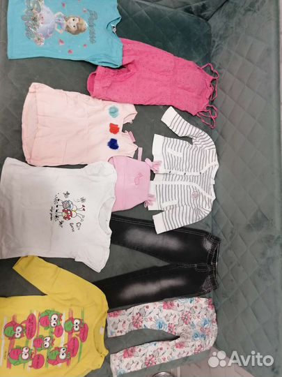 Детские вещи для девочки пакетом 74-110см