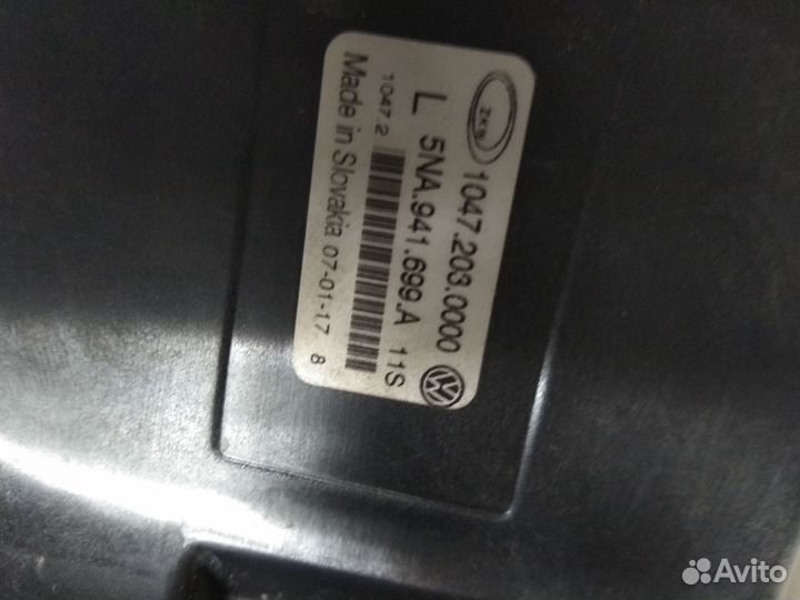 VW tiguan 17 - фара противотуманная левая