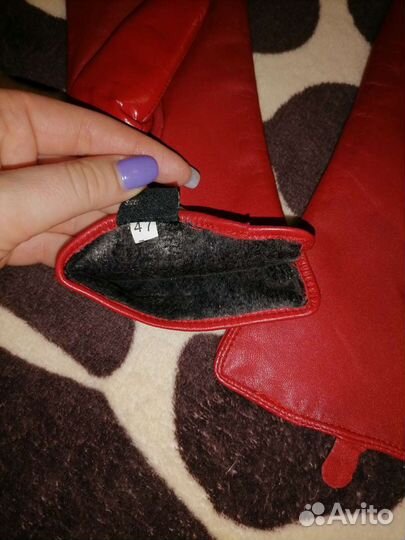 Перчатки женские кожаные