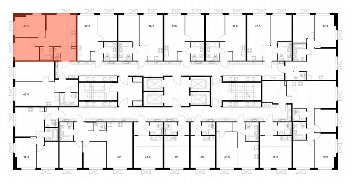 2-к. квартира, 49 м², 33/33 эт.