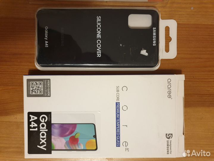 Чехол Samsung A41 (оригинал) + стекло Araree
