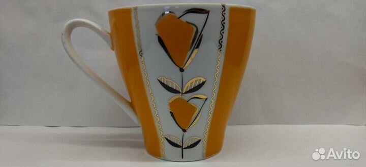 Редкий большой бокал 600 мл. фарфор, позолота артё