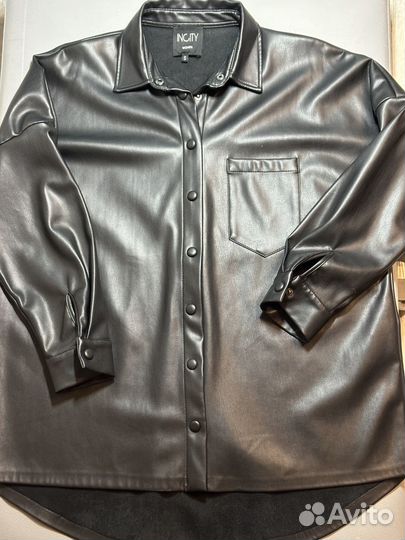 Кожаная рубашка женская