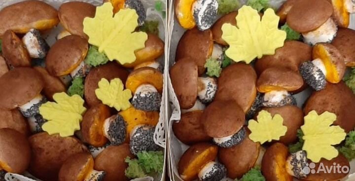 Зефир, грибы из зефира