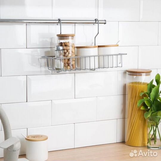 Полка для рейлинга прямоугольная, 1 ярус, 301220,5