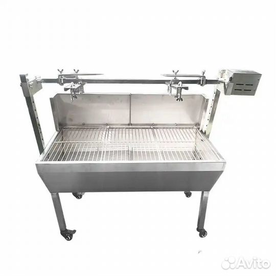 Мангал с вертелом/мотор нержавеющая сталь