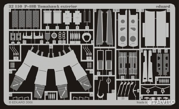 1/32 P-40B Tomahawk Mk.IIA Trumpeter 02228 + Допы