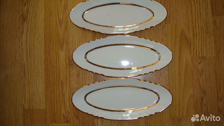 Блюдо селедочница. Длина 25 см. Дулево. 3 шт