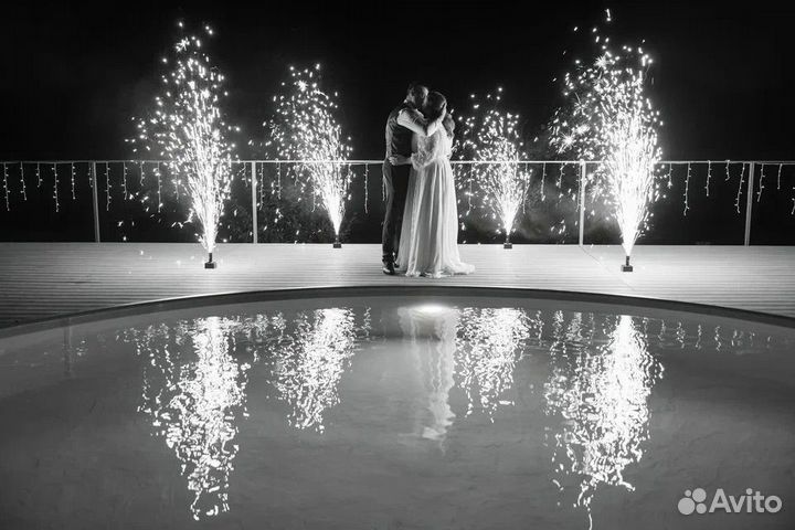 Огнепад на свадьбу,холодные фонтаны,вертушка
