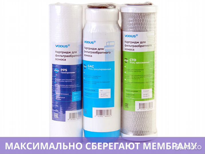 Картриджи фильтра обратного осмоса универсальные