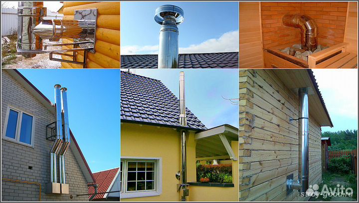 Одностенные,сэндвич трубы для дымохода
