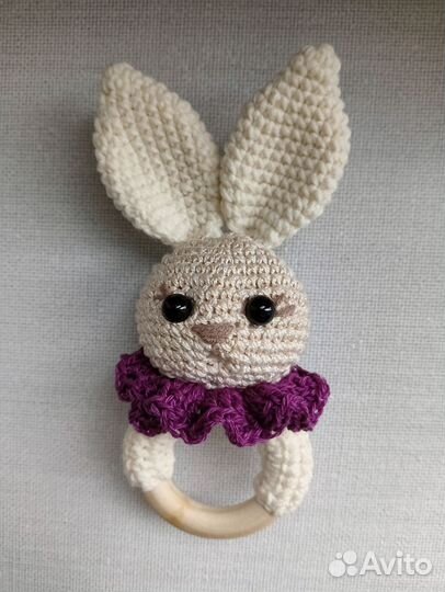 Погремушка на кольце. Амигуруми. Ручная работа