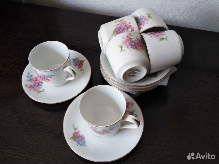 Чашка с блюдцем фарфор