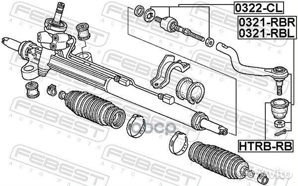 Htrbrb пыльник наконечника рулевого Honda HR-V