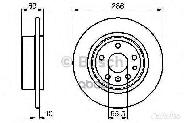 Диск торм. Saab 9-5 2,0/2,3/1,9TDi/2,2TDi/3,0TD