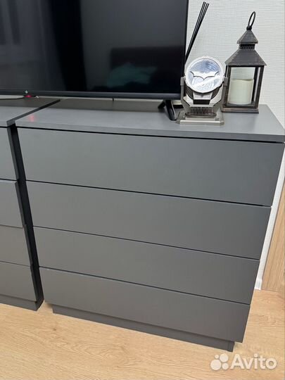 Комод серый 4 ящика