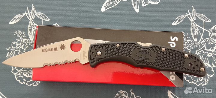 Складной нож Spyderco Endura 4 PS Thin Red Line ст