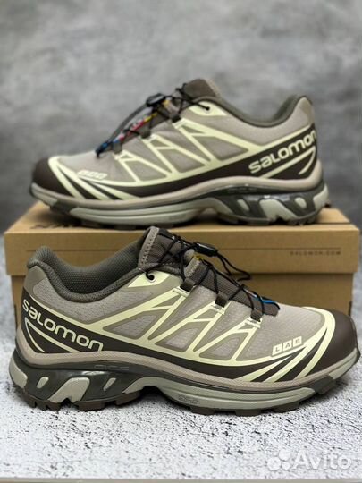 Кроссовки мужские Salomon xt-6 беж