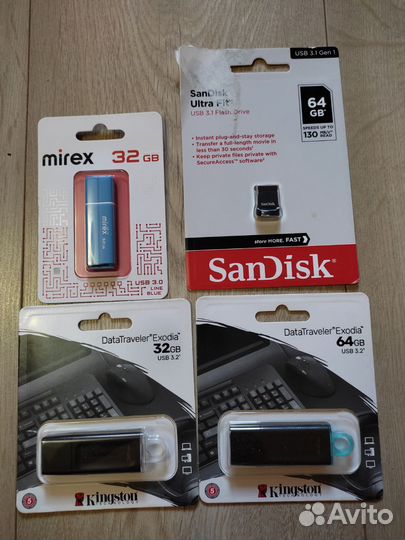 Флешка новая 32,64 Гб. Usb 3