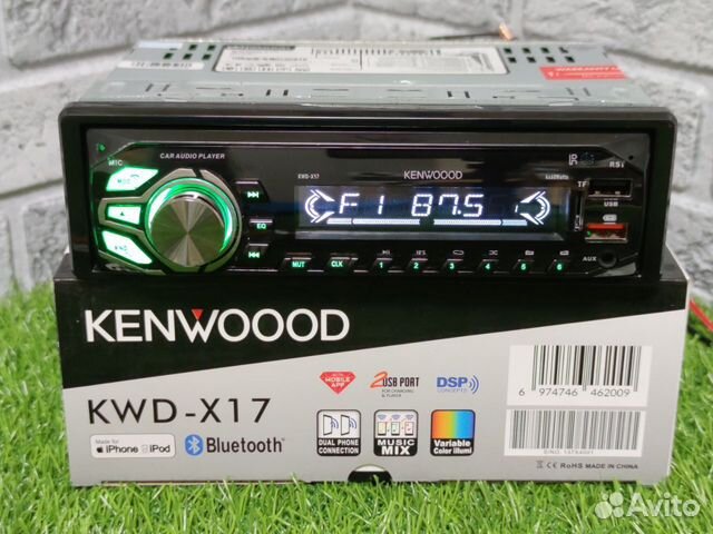 Магнитола Kenwood с блютуз KWD-X17 купить в Москве | Авито