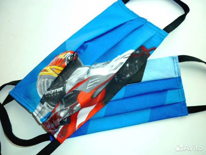 Маска для лица тканевая защитная многоразовая