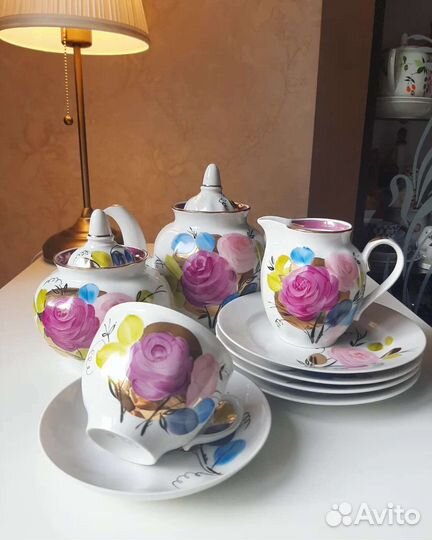 Преметы чайного сервиза Агашки Дулево