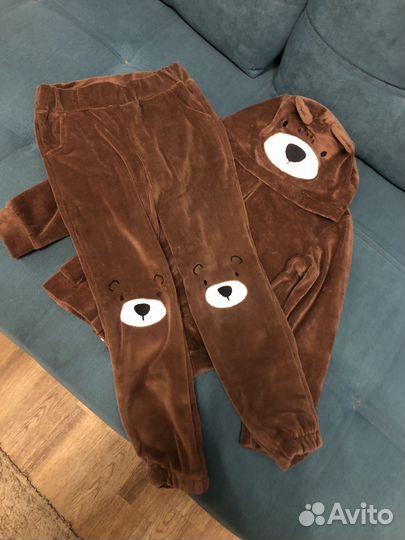 Спортивный велюровый костюм Мишка