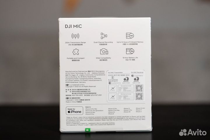 В наличии новый микрофон DJI mic 2TX + 1RX