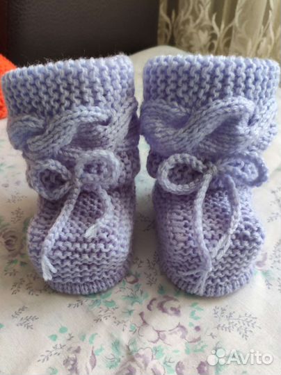 Вязаные гольфики-сапожки для детей