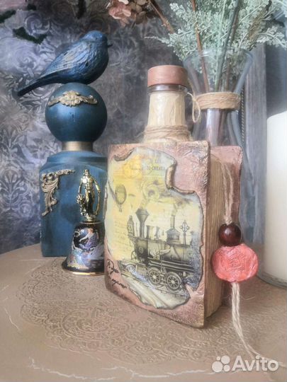 Бутылка-фляжка, Бутылка-книга, подарочная бутылка