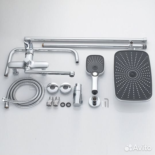 Душевая система Raffine F3685, хром Округлая