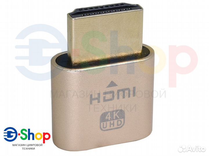 Заглушка для майнинга эмулятор монитора Hdmi