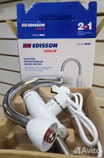 Кран проточный с водонагревом Edisson 3кВт