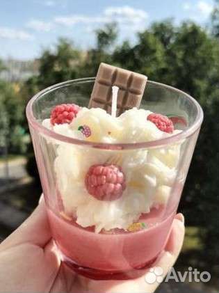 Десертная свеча ручной работы