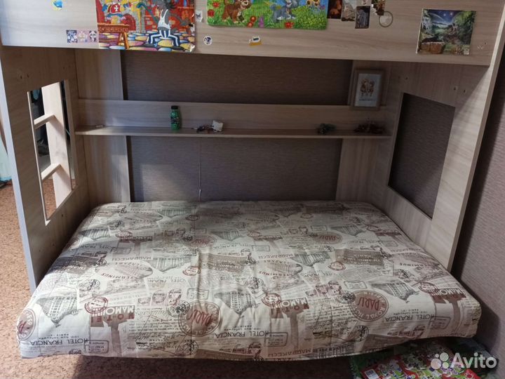 Двухъярусная кровать с диваном бу