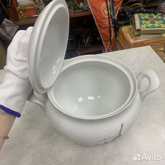 Советская Фарфоровая Супница Фарфор Сделано В СССР