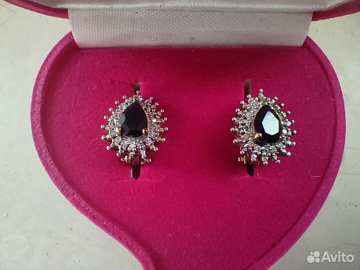Серебряные серьги 925 пробы позолоченные